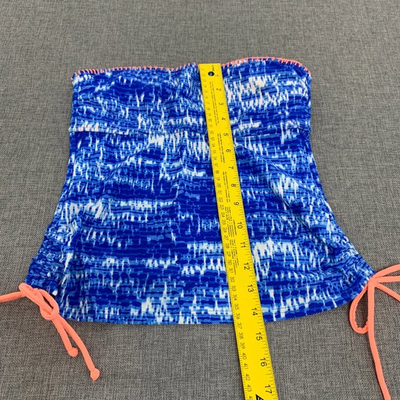 Arizona Jean Co. Strapless Tankini Blue Small Nylon Spandex Removable‎ Pads - Picture 2 of 10